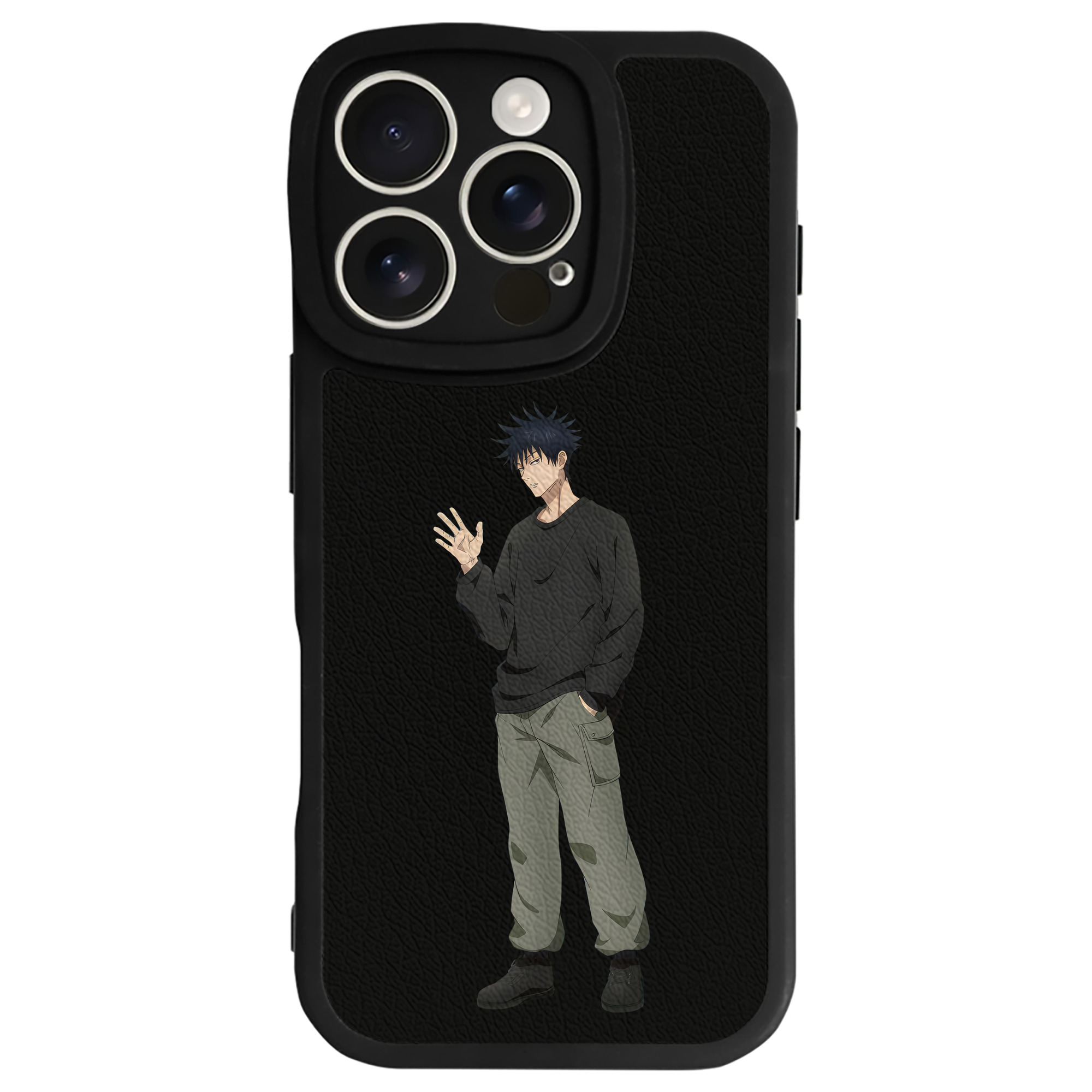 （画像用） 呪術廻戦 Jujutsu Kaisen 【iPhone 16シリーズ対応】シリコンスマホケース（レザー調） 材質：シリコン